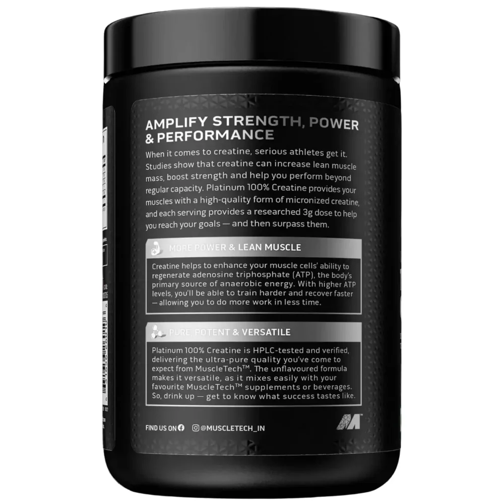 Muscletech Platinum 100% Creatine 250g Unflavored - Image 3
