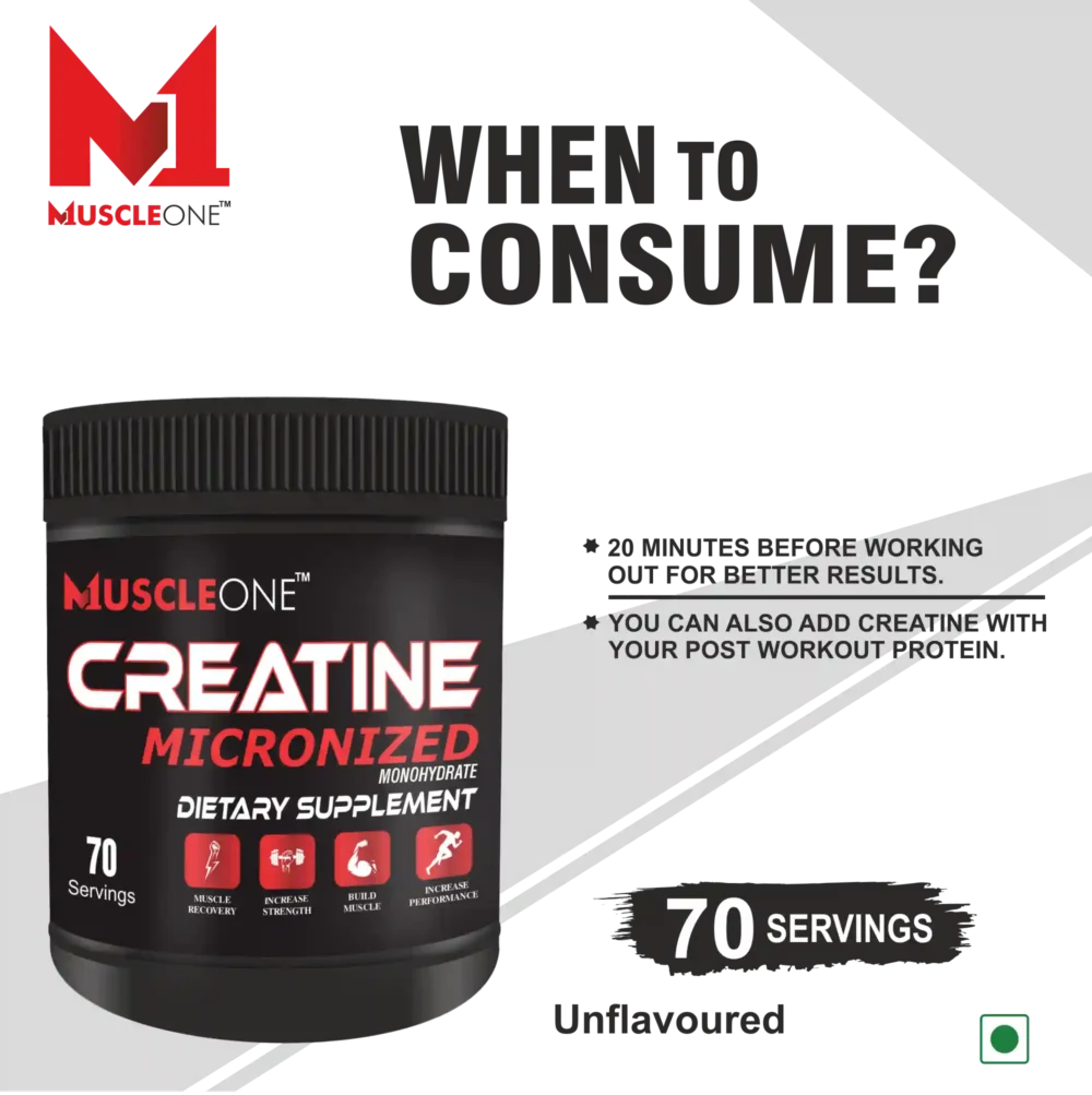 Muscle One Creatine Micronized Monohydrate 210g Unflavored - Image 6