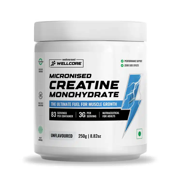 Slide1_LISTING_250GM_UnflavouredCREATINE_WELLCORE_WELLVERSED_740x740.webp Wellversed Wellcore Micronised Creatine Monohydrate 250g Unflavored - Image 1