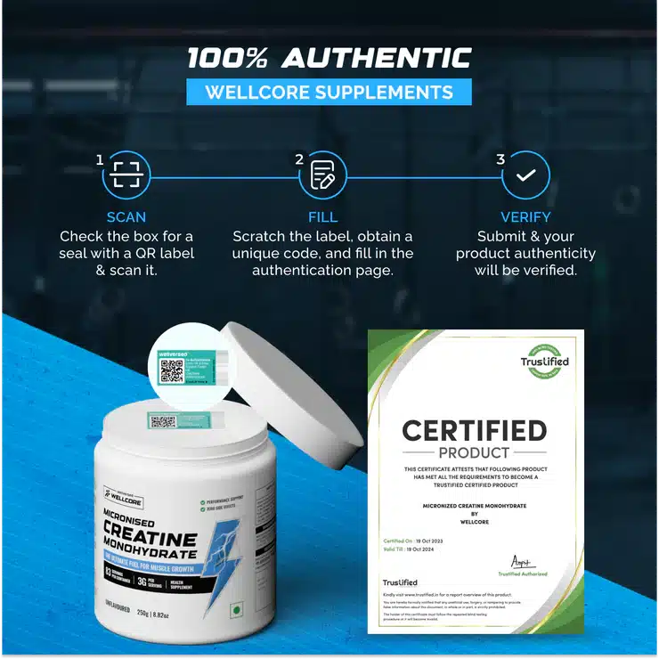 Slide5_LISTING_250GM_UnflavouredCREATINE_WELLCORE_WELLVERSED_740x740.webp Wellversed Wellcore Micronised Creatine Monohydrate 250g Unflavored - Image 5