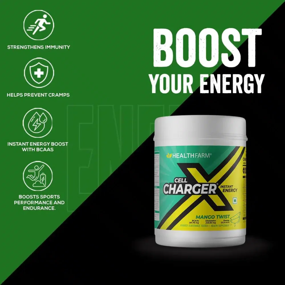 HealthFarm Cell Charger Instant Energy 1kg Mango Twist - Image 3