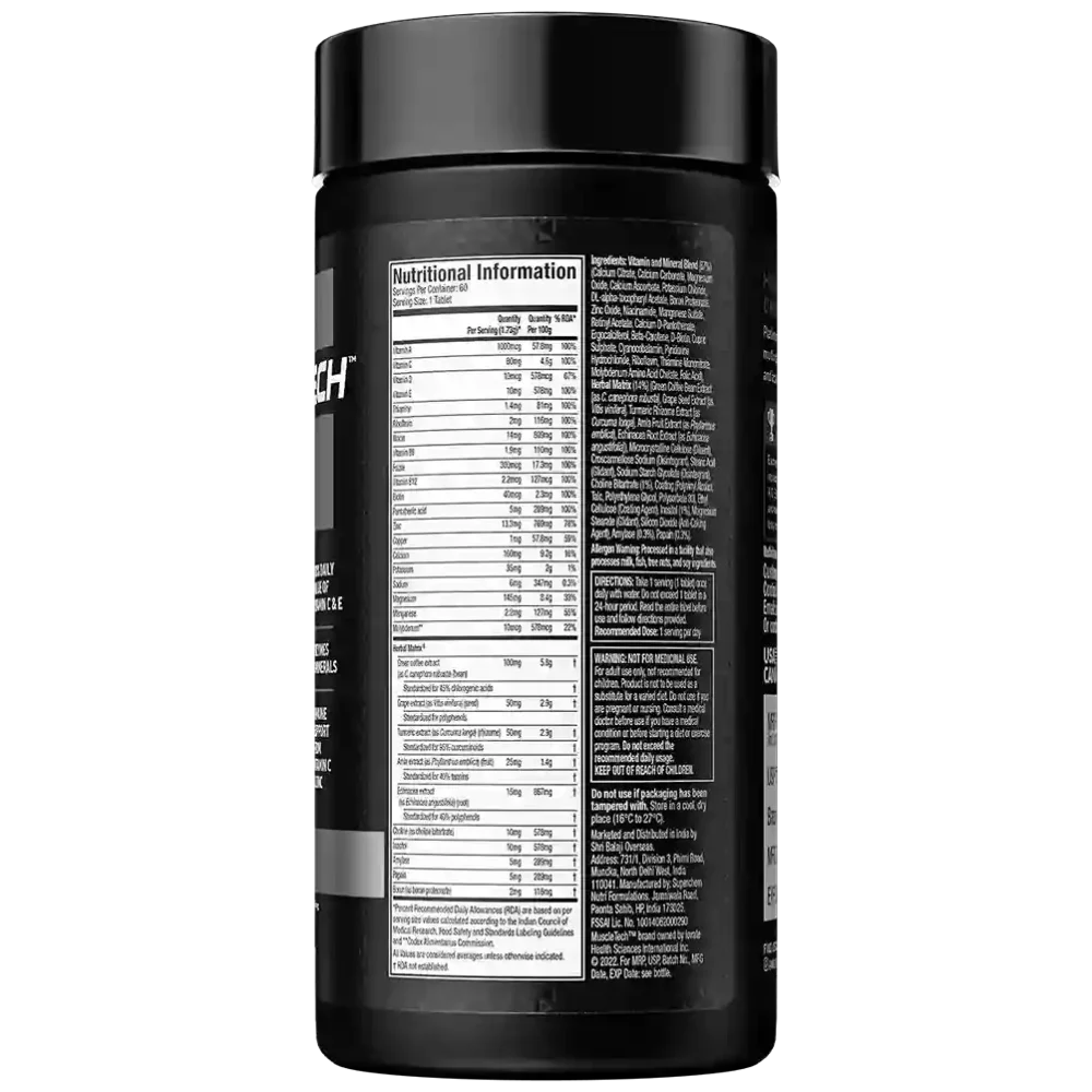 Muscletech Platinum Multivitamin 60 Tablets - Image 2